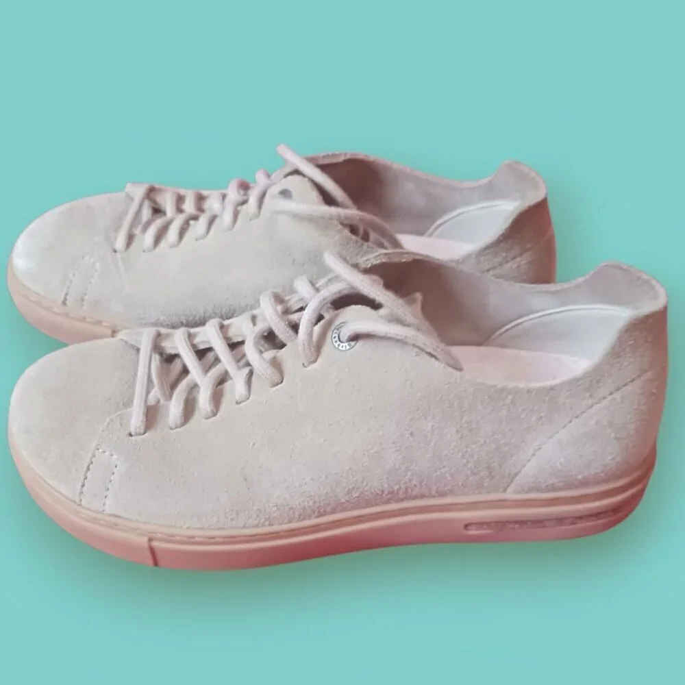 Birkenstock Bend Low  Lace-Up Sneakers Size 37  Color Gray Taupe